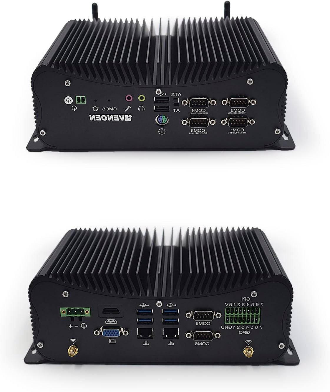 Industrial Mini PC i7, Industrial Computer Fanless Core i7 1165G7, Win 11pro, RS232/RS485 COM, 16Pin GPIO, 2.5G Lan, HD, VGA, Wifi, BT4.0, 9-36V, ATX/AT, 16GB RAM 512GB SSD - QUORE