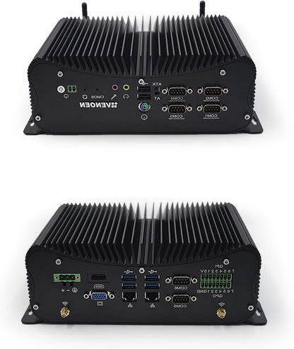 Industrial Mini PC i7, Industrial Computer Fanless Core i7 1165G7, Win 11pro, RS232/RS485 COM, 16Pin GPIO, 2.5G Lan, HD, VGA, Wifi, BT4.0, 9-36V, ATX/AT, 16GB RAM 512GB SSD - QUORE