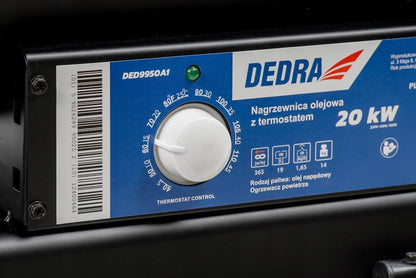 Olieverwarmingstoestel – Oliekachel – Dieselverwarmer – Werkplaatsverwarmer – Mobiele Heater – 20 kW Vermogen – Geïntegreerde Thermostaat en Wielen
