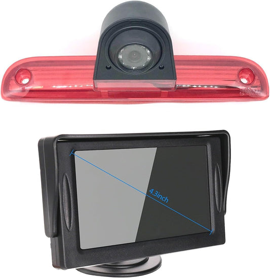 Dolphin Automotive OEM Stijl Remlicht Achteruitrijcamera Op hoog niveau Voor Opel/Vauxhall Movano 2022 Vanaf (Camera Met 4.3 "Dash Monitor)