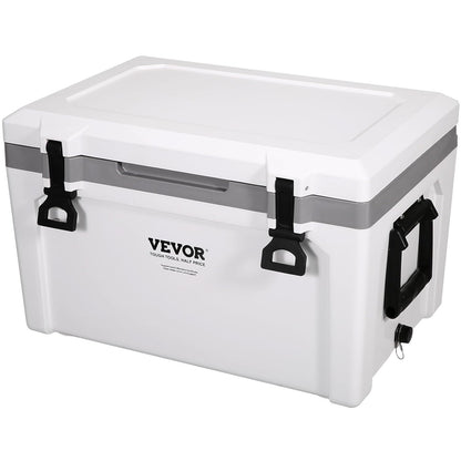 VEVOR Passieve Koelbox Ijs 57,26 L, Geïsoleerde Koelbox Camping Thermobox 45-50 Blikken, Camping Box Koelbox met een Mand, Isolatie Koelbox Draagbaar, Multifunctionele Ijskoelbox