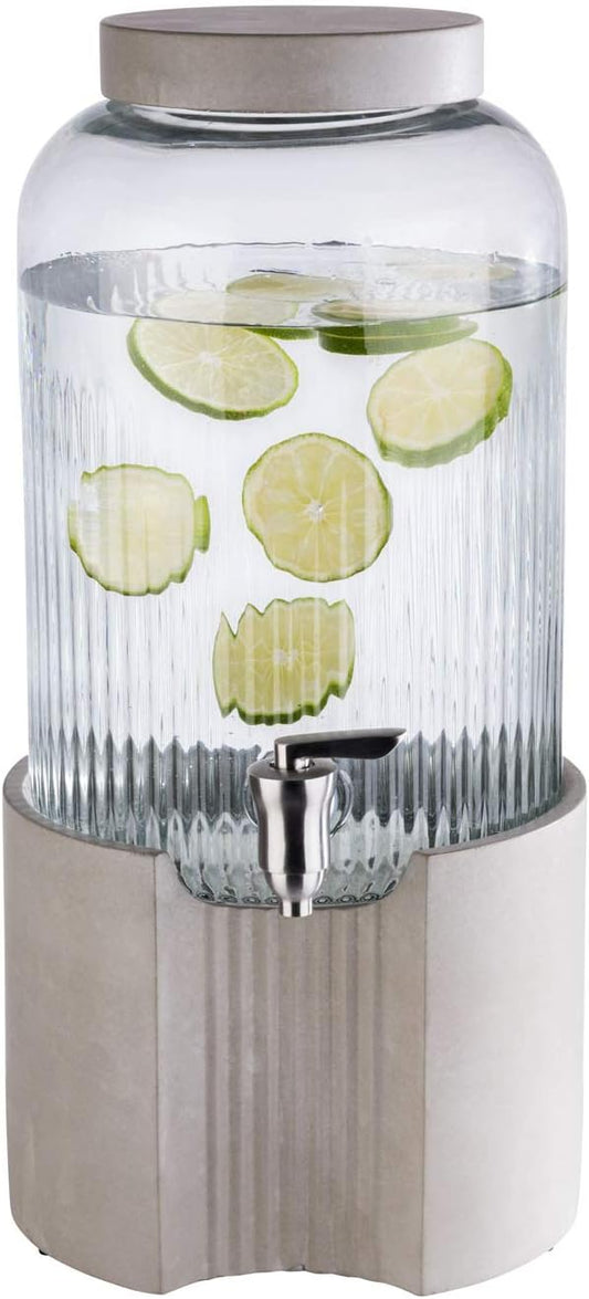APS drankdispenser "Element" – premium dispenser voor dranken van beton, glas en roestvrij staal met dikke, stabiele wanden en een brede opening voor ingrediënten