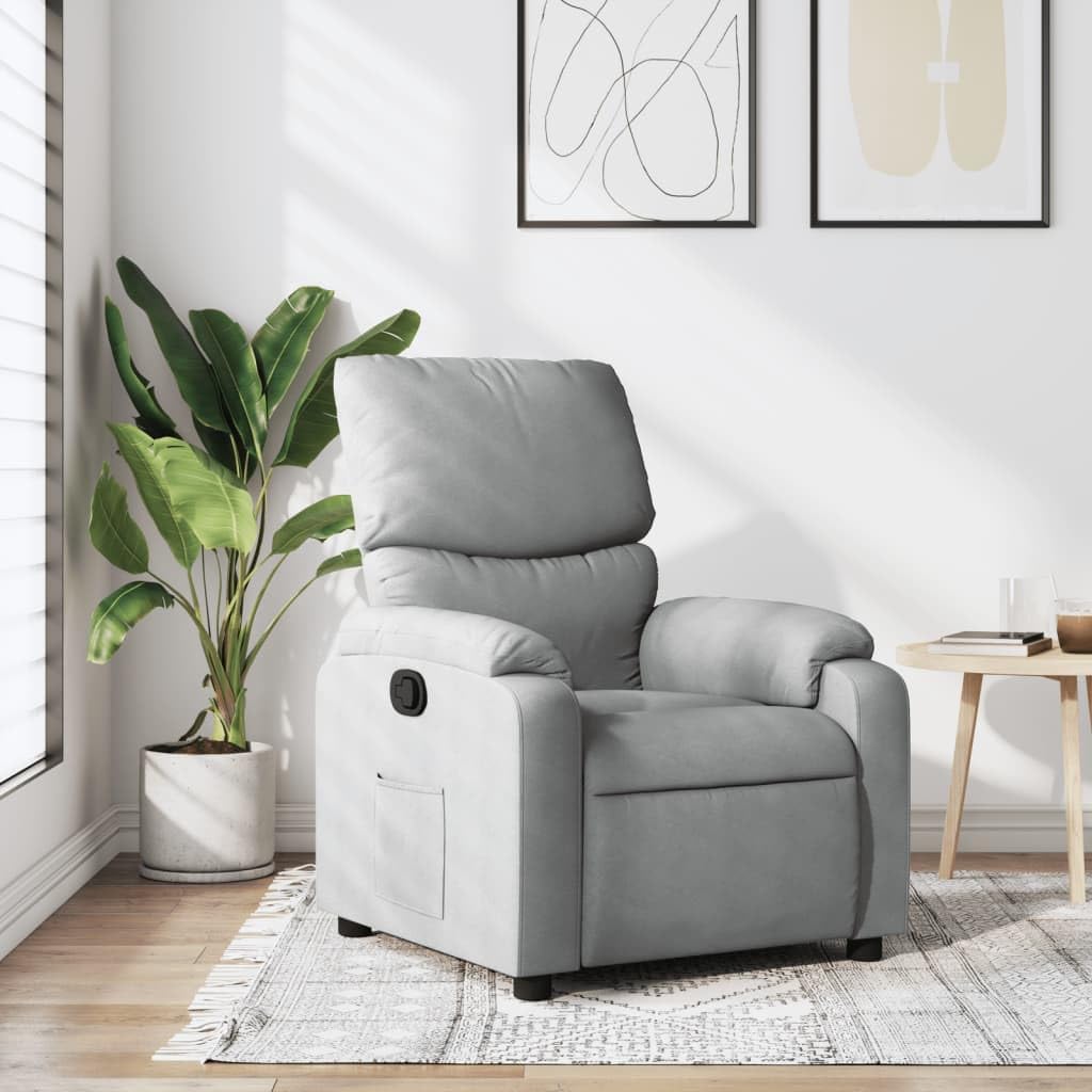 vidaXL Armchair adjustable fabric light grey, recliner chair, recliner chair, armchair, armchair, lazy chair, tv chair, stand chair, recliner chair
