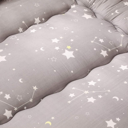 MAXYOYO Japanse futonmatras voor op de vloer, dikkere tatami-mat, slaappad, opvouwbaar, oprolbaar matras, slaapzaal, matraspad, vloer lounger, kussen, bed (Constellation, King)