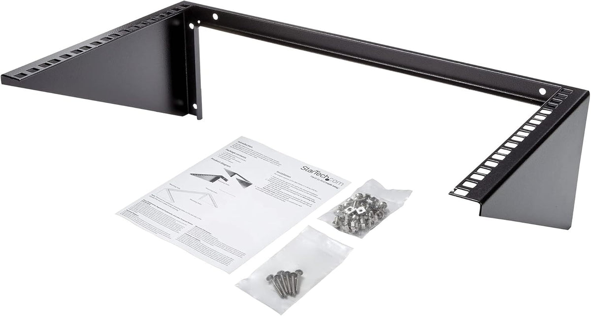 StarTech.com 6U Wandmonteerbaar Patch Paneel Beugel - 19 inch - Staal - Verticale Montagebeugel voor Netwerk- en Data Apparatuur (RK619WALLV)