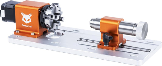 FoxAlien 4e as roterende graveermodule met 4 klauwplaten, reductieverhouding 30:1 voor Masuter Pro en Masuter 3 CNC bovenfrees graveermachine met NEMA17 stappenmotor