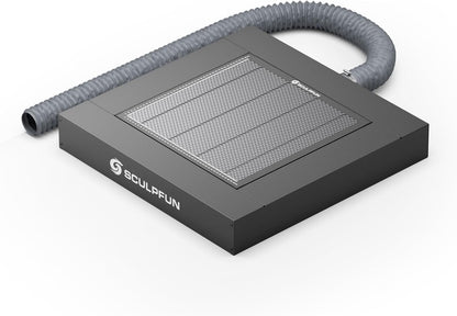SCULPFUN H5 Lasersnijtafel met honingraatstructuur, 650 x 650 mm rookafzuiging en anti-ag-design voor S9, S10, S30 PRO Ultra SF A9, 40 W lasergraveermachine