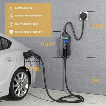 Oplaadkabel elektrische auto – Type 2 laadkabel – EV laadkabel – Auto oplader – Elektrische laadkabel – 16 A 3,6 kW – Waterdicht IP66 – 5 meter met draagtas