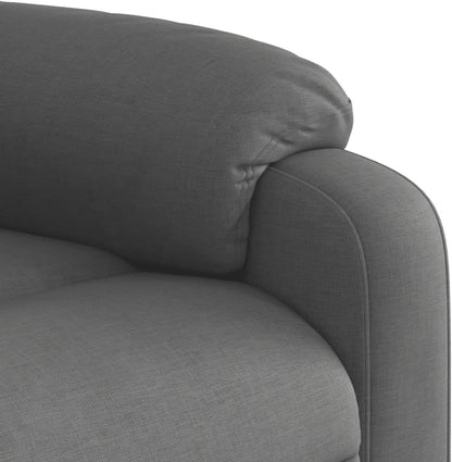 Model 373463 Rugleuning van donkergrijze stof, woonkamerstoel, fauteuil, relaxstoel, slaapkamerstoel - QUORE