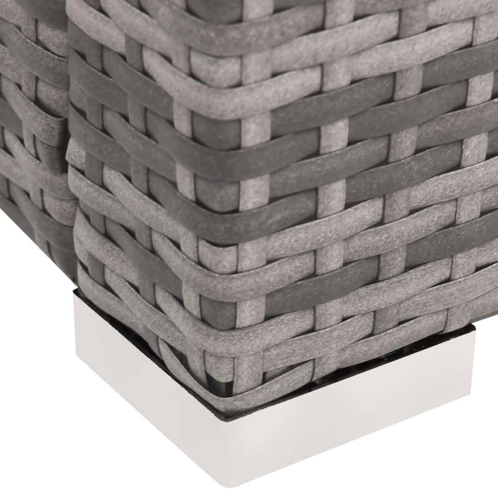 vidaXL Lounger double poly rattan grey - QUORE