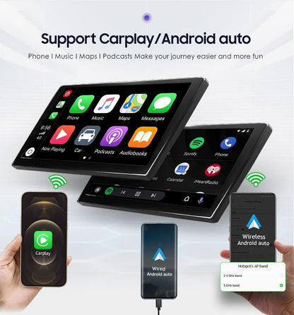 Android 12 Autoradio – Multimedia Systeem – Navigatie Radio – Touchscreen Car Stereo – Draadloze CarPlay & Android Auto – 9 Inch QLED Scherm – 4G + 32GB Opslag