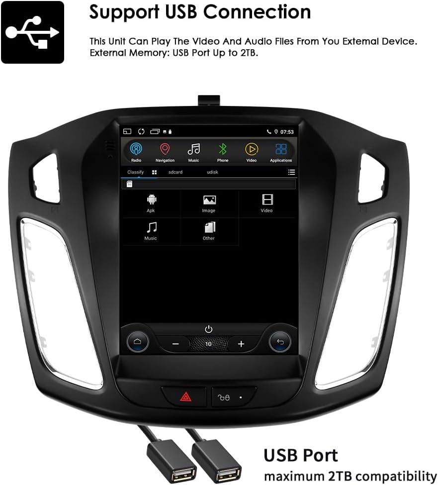 Ossuret Autoradio voor pour Ford Mondeo MK4 /Galaxy (2007-2011) (alleen automatische airconditioning), 9,7 Inch Android 13 Touchscreen 2+32GB GPS Navigatie met Carplay Android Auto Stuurwielbediening