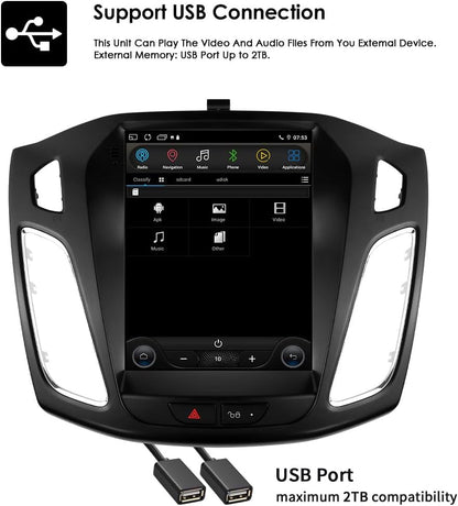 Ossuret Autoradio voor pour Ford Mondeo MK4 /Galaxy (2007-2011) (alleen automatische airconditioning), 9,7 Inch Android 13 Touchscreen 2+32GB GPS Navigatie met Carplay Android Auto Stuurwielbediening