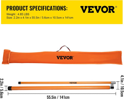 VEVOR Load Height Measuring Stick, 20' Sturdy Fiberglass Truck Height Stick with Adjustable Pole, Non-Conductive Truck Height Measuring Stick with Carry Bag, Height Stick for Trucks, Car Transporters