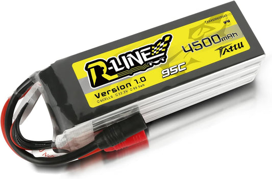 6S LiPo Accu – RC Batterij – Drone Accu – RC Auto Accu – FPV Racing Accu – 4500 mAh Capaciteit – 95C Ontlaadsnelheid – Softcase Behuizing – AS150 Stekker