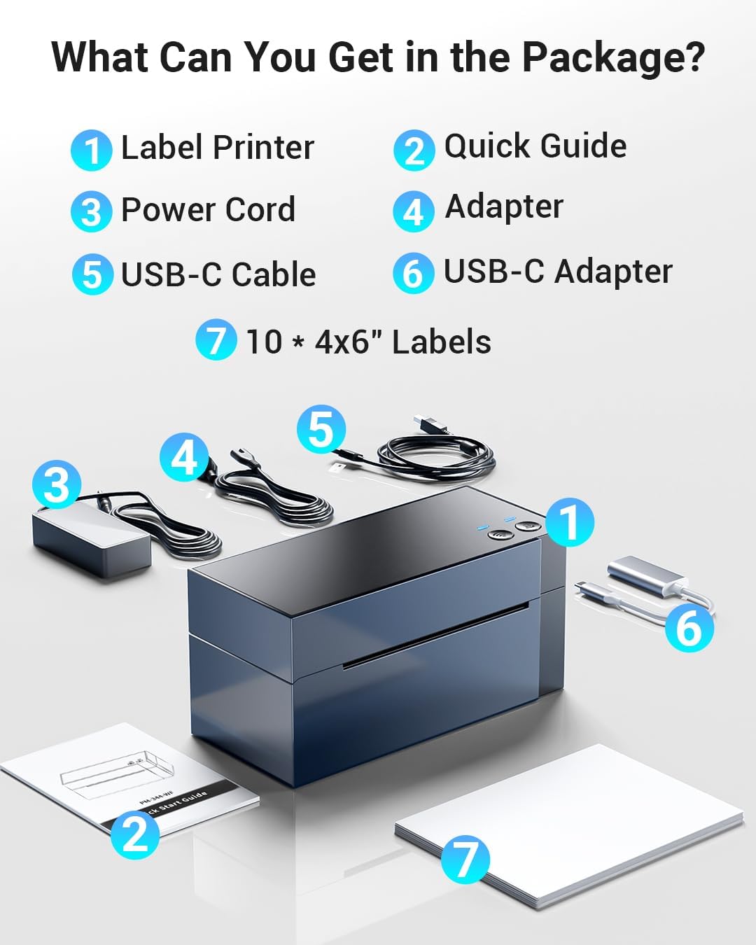 Phomemo WiFi Verzendlabelprinter 4x6, 344WF WiFi Thermische Labelprinter voor Kleine Ondernemingen, Postlabel Maker, Compatibel met eBay, Etsy, Shopify, Amazon, Royal Mail, FedEx, USPS