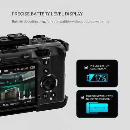 TILTA NP-FZ100 Batterijset en oplader, 4 batterijen van 2400 mAh en snellader USB-C PD 45 W met vier kanalen, compatibel met Sony ZV-E1-, A7 IV-, A7RIII-, FX3- en FX30-batterijen TBC-FZ100-B-GN