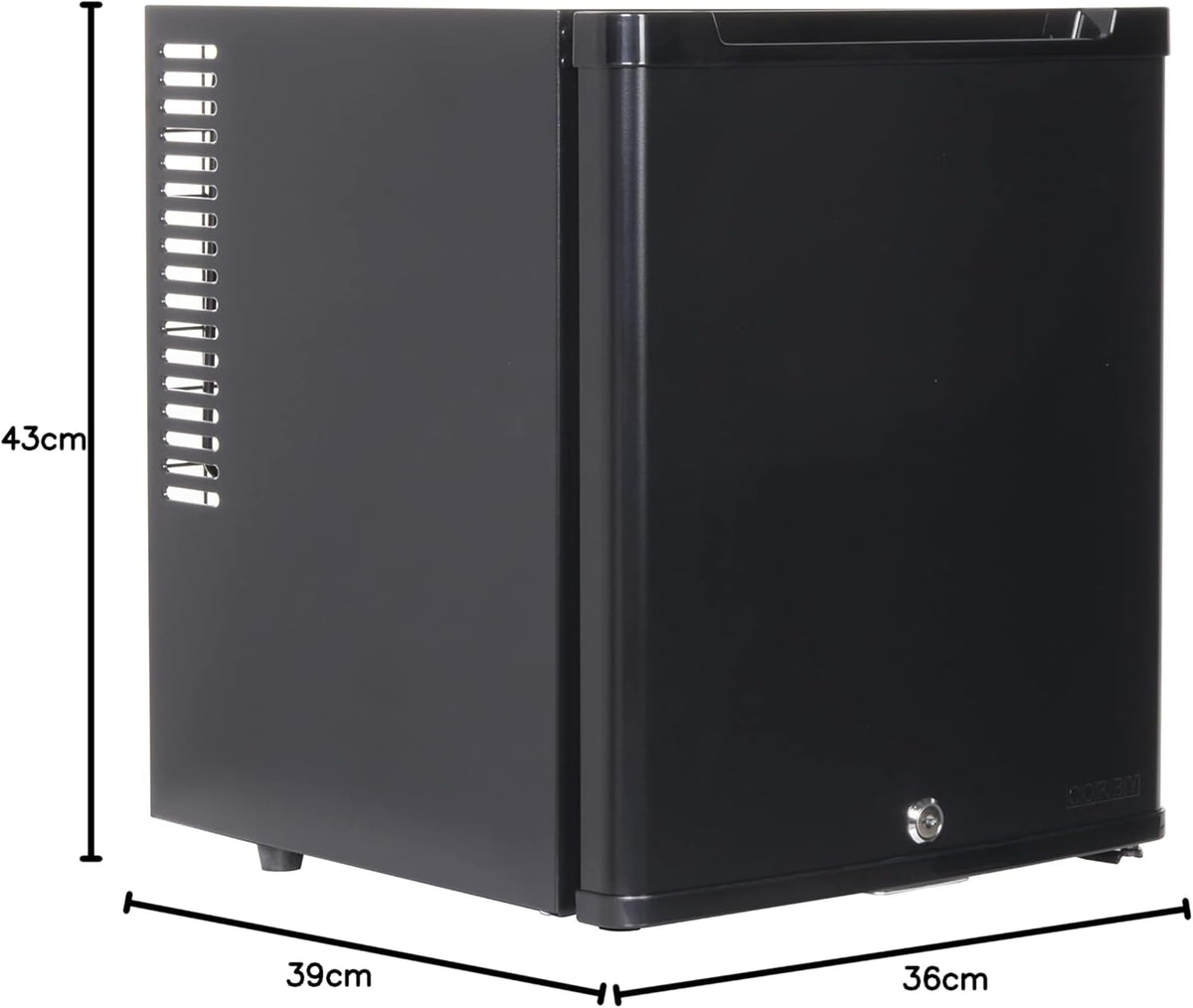 Corby Eton 20L afsluitbare minibar in zwart – EU-stekker