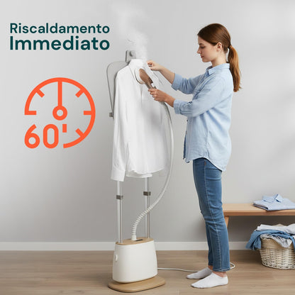 Verticaal Stoomstrijkijzer – Stoomstrijkijzer – Kledingstomer – Stoomapparaat – Verticale Stomer – Snelle Opwarming In 60 Seconden – 1500 Ml Reservoir