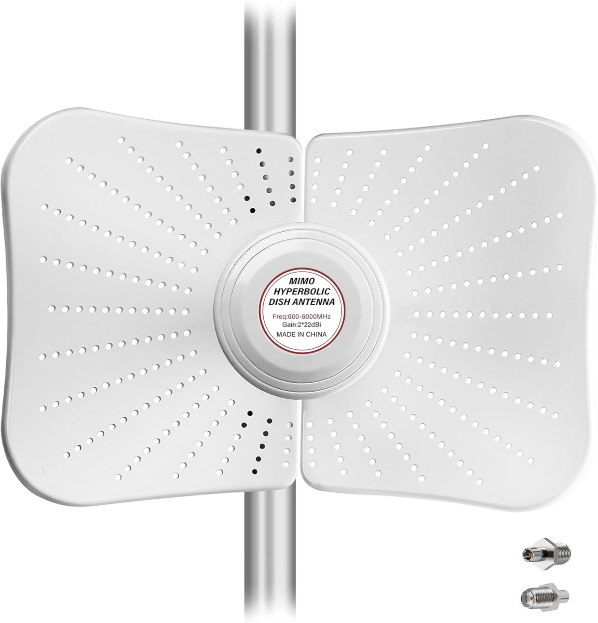 4G LET 5G antenne, outdoor, dual polarisatie, directionele antenne, 600-6000 MHz, tot 22 DBI-versterking, compatibel, richtantenne, router, externe antenne, MIMO SMA, 2 x TS9 antenne, 2 x 10