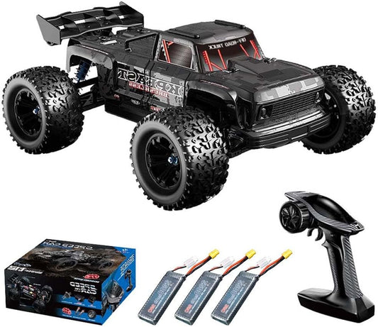 RC Buggy – Afstandsbedienbare Auto – Offroad Racewagen – 4WD RC Auto – Drift Buggy – 1:12 Schaal – 70 km/u Topsnelheid – 3 Batterijen Inclusief – Zwart - QUORE