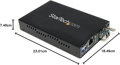 StarTech.com Gigabit Ethernet Single Mode LWL/glasvezel LC Media Converter 40 km