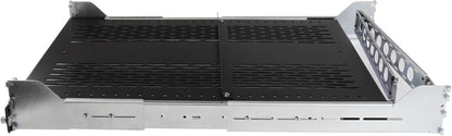 StarTech.com 2U Geventileerde schuifplank voor rackmontage met kabelbeheerarm - Inbouwdiepte van 70 tot 80 cm - 22,7 kg draagkracht - Opbergvak voor rack-apparatuur - 60 cm Diepte (UNISLDSHF192)