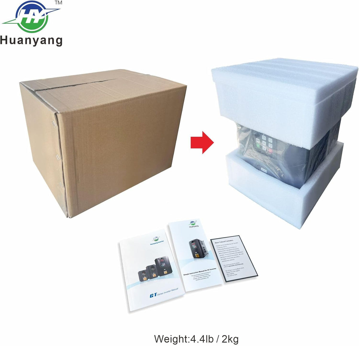 Vectorregeling Computerized Numerical Control (CNC) frequentieomvormer (VFD) van de motor, inverter, 380 V, 4,0 kW, 5,4 pk, voor spindelmotor, controle van de snelheid, Huanyang GT-serie