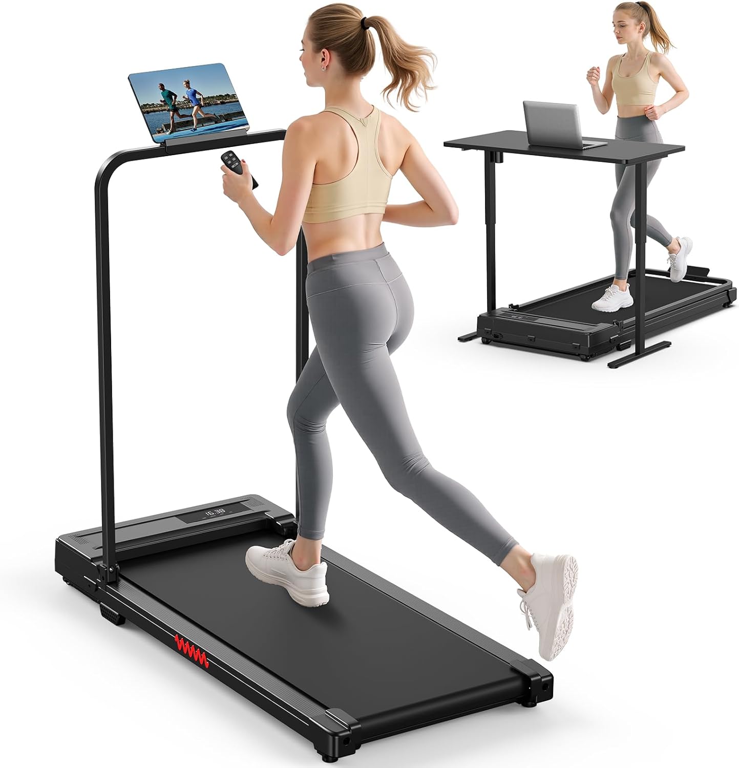 Loopband – Wandelband – Inklapbare Loopband – Elektrische Loopband – Walking Pad – Compact & Ruimtebesparend – 440W Motor – Max 6 km/u