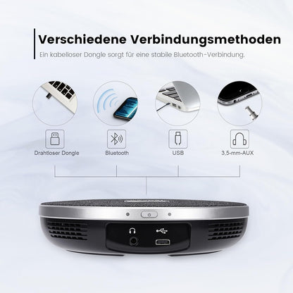 TONGVEO 20-voudige zoom conferentieruimte-camerasysteem, video- en audioconferentiesysteem, 20-voudige optische zoom, USB 3.0, HDMI PTZ-camera en conferentieluidspreker met microfoon voor grote