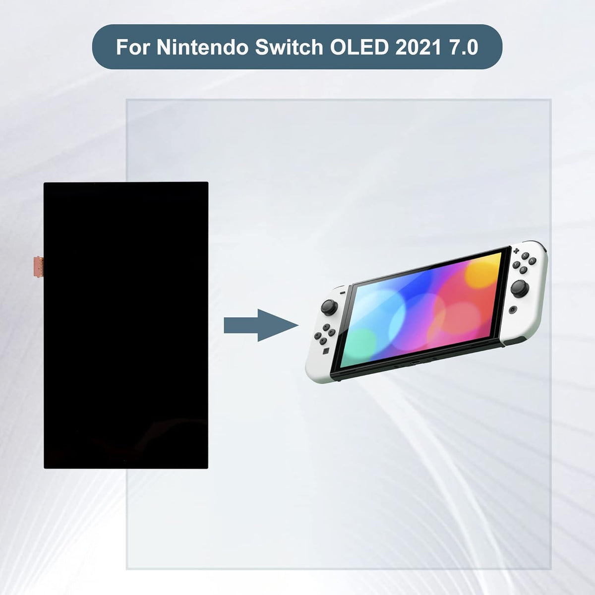OLED Vervangend display, compatibel met Nintendo Switch 2017 HAC-001 6,2 inch lcd-display, touchscreen, montage met gereedschap (geen frame)