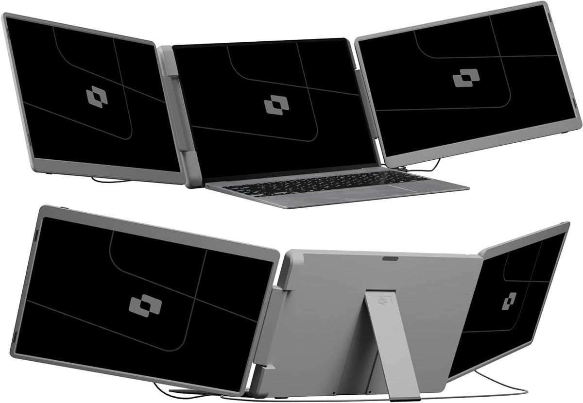 Dual Flip 16" - Portable Monitor - Protective Case Included - Portable Display - Portable Monitor - Full HD - IPS - Grey (16) - QUORE