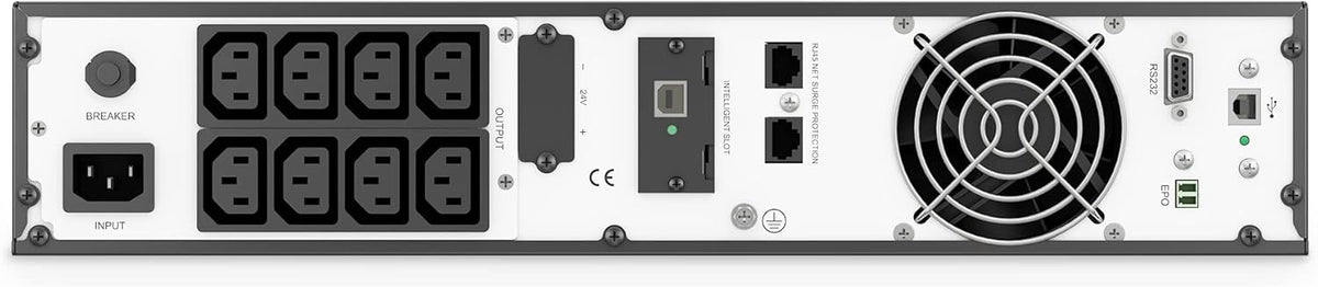 UPS – Ononderbroken Voeding – Noodstroomvoorziening – Noodvoeding – Back Up Voeding – 1000 VA / 1000 W – 19 Inch 2U Rackmontage