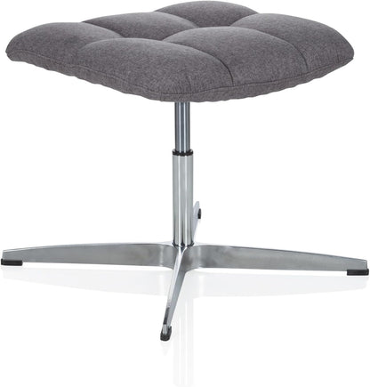 HJH OFFICE 670934 retro kruk SARANTO stof grijs Home-Office kruk in hoogte verstelbaar