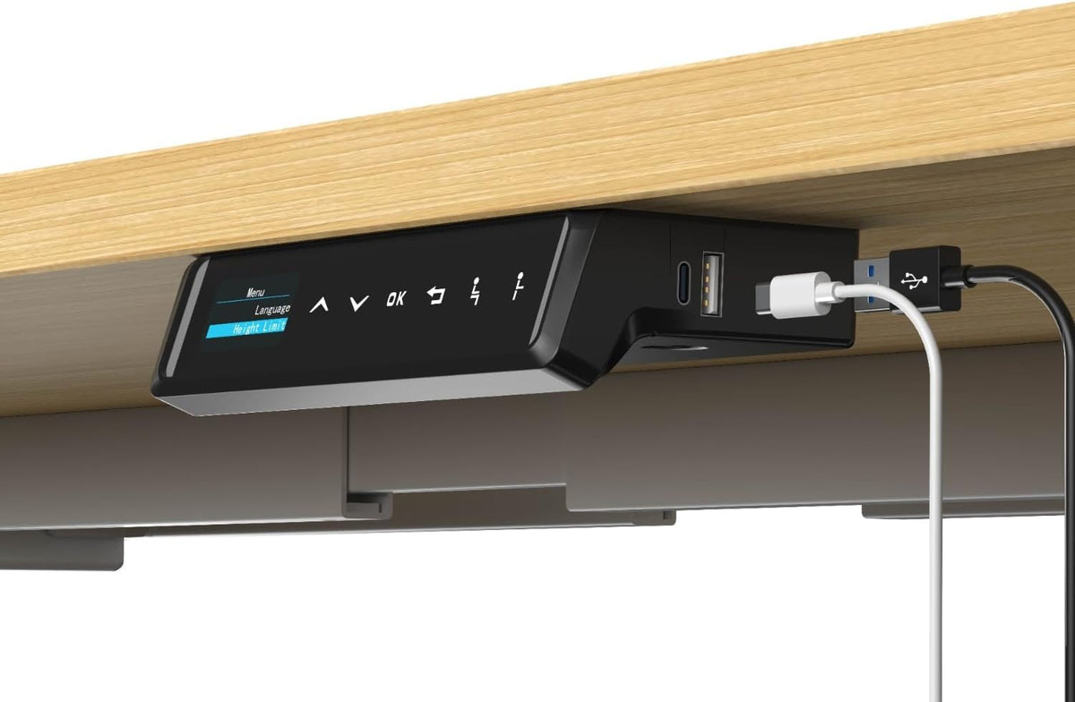 ElevatePro Electric Height Adjustable Desk with Dual Motor and Touch Screen, Whisper Quiet and Heavy Duty Perfect for Home Office - QUORE