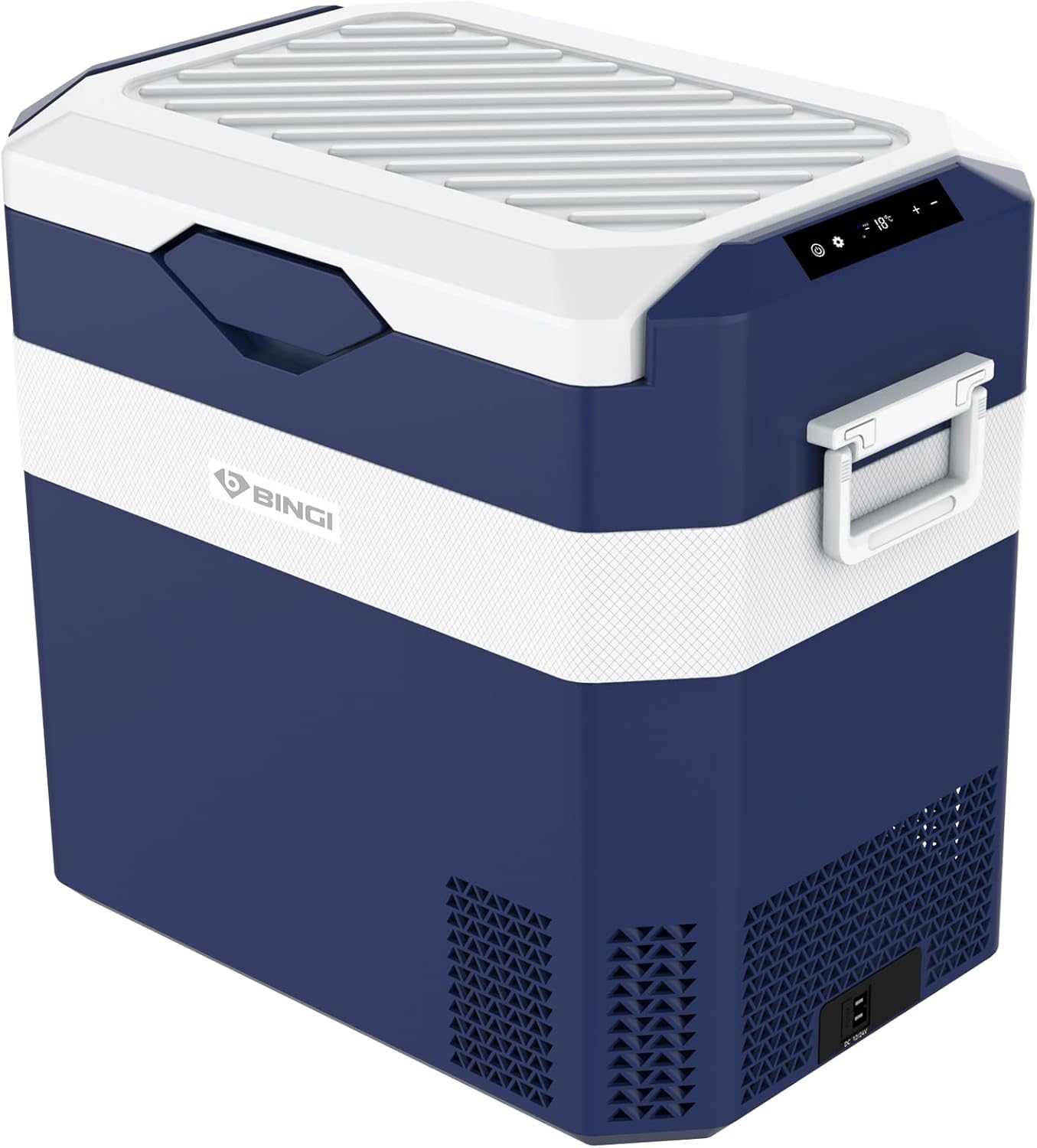 BINGI Compressor Koelbox, 38 Liter Draagbare Auto Koelkast, 12/24 V DC en 230 V AC, Mini-koelkast Voor Auto, Vrachtwagen, Camping, Camper en Thuis