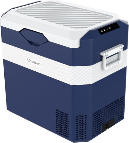 BINGI Compressor Koelbox, 38 Liter Draagbare Auto Koelkast, 12/24 V DC en 230 V AC, Mini-koelkast Voor Auto, Vrachtwagen, Camping, Camper en Thuis
