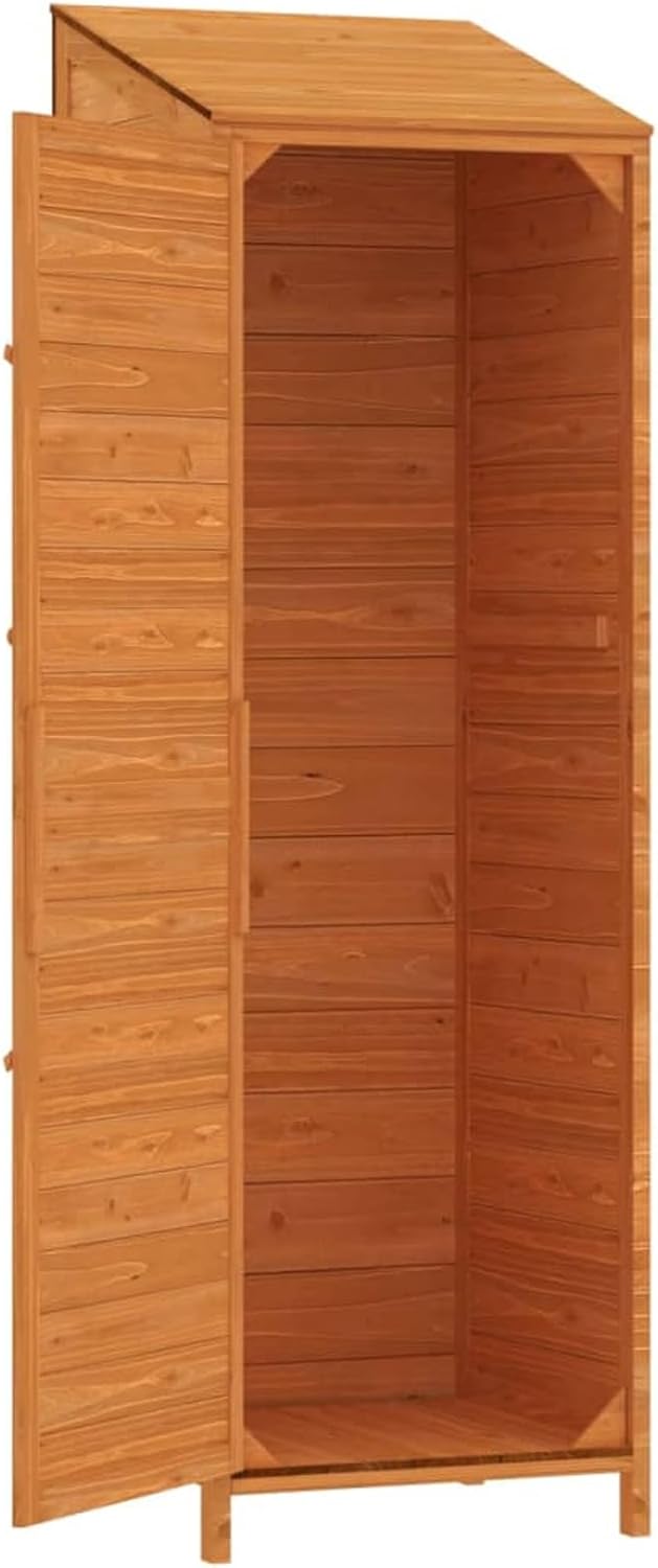 Tuinhuisje – Buitenberging – Tuinberging – Tuinopslag – Tuinbox – Massief Dennenhout – Compact 55x52x174,5 cm – Weerbestendig - QUORE