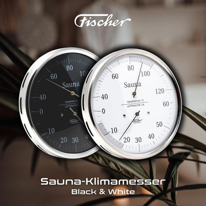 Fischer Sauna Thermohygrometer, roestvrij staal, Multi kleur, One Size