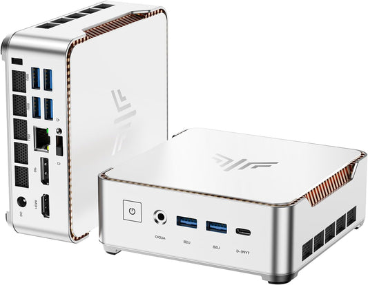 NiPoGi Pinova P2 Mini PC W-11 Pro Ryzen 3300U (4C/4T, up to 3.50GHz) 16GB DDR4 512GB M.2 SSD Mini Desktop Computer for Office/School/Home, 4K Triple, HDMI 2.0, DisplayPort, Type-C, Dual-WiFi - QUORE