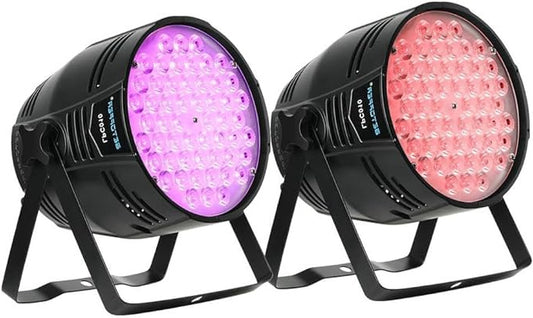 LEDpar – Podiumverlichting – Discolamp – DJ Lamp – Feestverlichting – 2 Stuks – 200W RGBW LED – CRI > 90 & Verstelbare Lamellen
