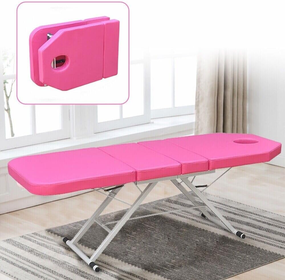 Lightweight Folding Chair Beauty Salon Spa Tattoo Bed Folding Area Mobile Foldable Massage Table Massage Sofa Cosmetic Sun Lounger Beauty Salon PVC Cosmetology Massage Chair 3 - QUORE