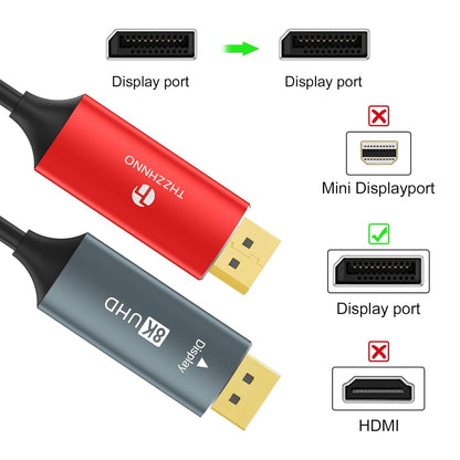4K 8K DisplayPort Optische Glasvezelkabel 75M, DP naar DP 1.4 Kabel 8K@30Hz, 4K@144Hz 32.4Gbps ondersteuning HDR, G-Sync FreeSync voor laptop, PC, TV