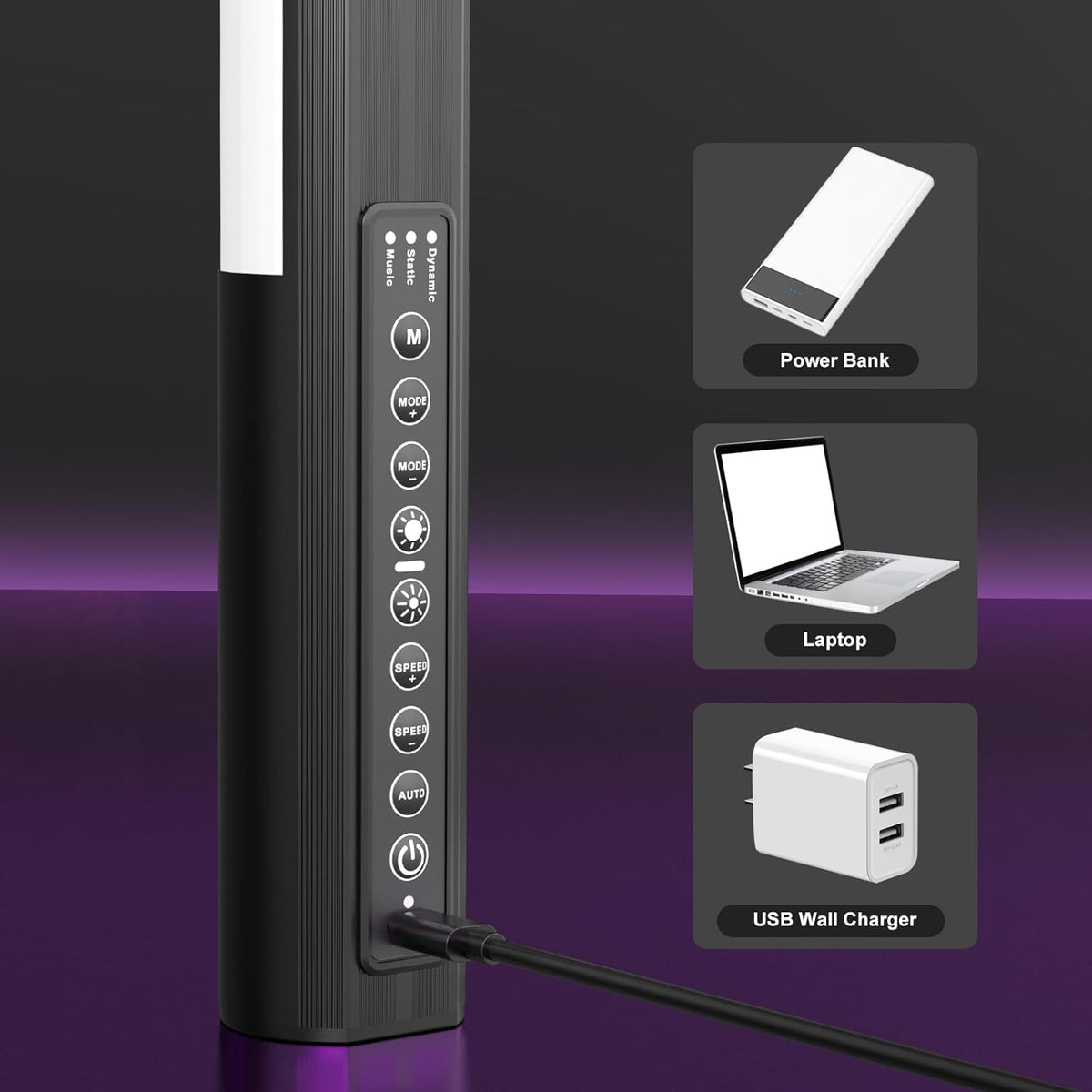 LED-Videolichtstaaf 120 Cm – LED Videolamp – RGB Videolamp – Fotolamp – Sfeerlamp – 500+ Lichtmodi – Geïntegreerde 2500 mAh Batterij