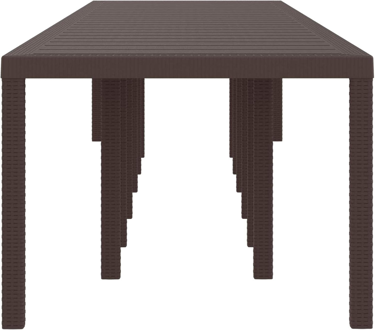 Tuinstafel – Eettafel – Buitenmeubel – Tuinmeubel – Terrastafel – Rechthoekig Design – Weerbestendig Poly Rattan – Stevig Stalen Frame – 400 x 100 cm