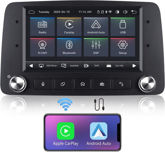 Autoradio – Auto Stereo – Multimedia Speler – Inbouw Radio – Navigatie Systeem – Snelle Opstart Linux Systeem – Draadloze CarPlay & Android Auto