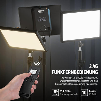 Videolamp – Streaming Licht – Webcam Lamp – Key Light – LED Paneel – 12,9 Inch – Dimbaar 2900K-7000K CRI98+