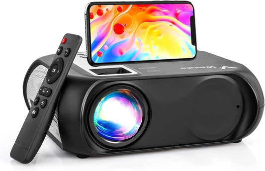 Bluetooth overheadprojector, wifi, draagbare videoprojector, 1080p, Full HD, mini-projector, draagbare videoprojector, voor iPhone Android, smartphone, pc, PS4, tv, PPT, thuisbioscoop, geïntegreerde