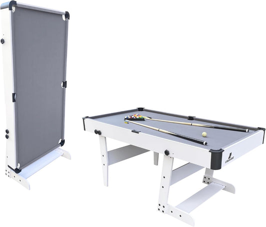 Cougar Hustle Pool Table L Foldable in Various Colours - 5ft | Folding Billiard Table incl. Accessories - QUORE