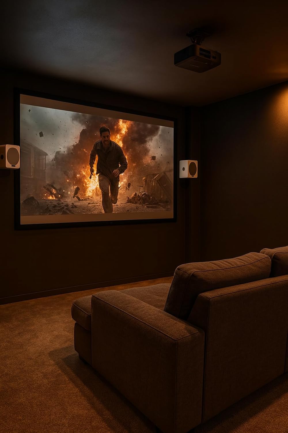 Magic Around-5 Wit – Surround Luidsprekers voor Home Cinema (Paar) | Quadripolair ontwerp 4 Tweeters + 5,25" Woofer | Passieve Wandluidsprekers voor 5.1 en 7.1 Systemen